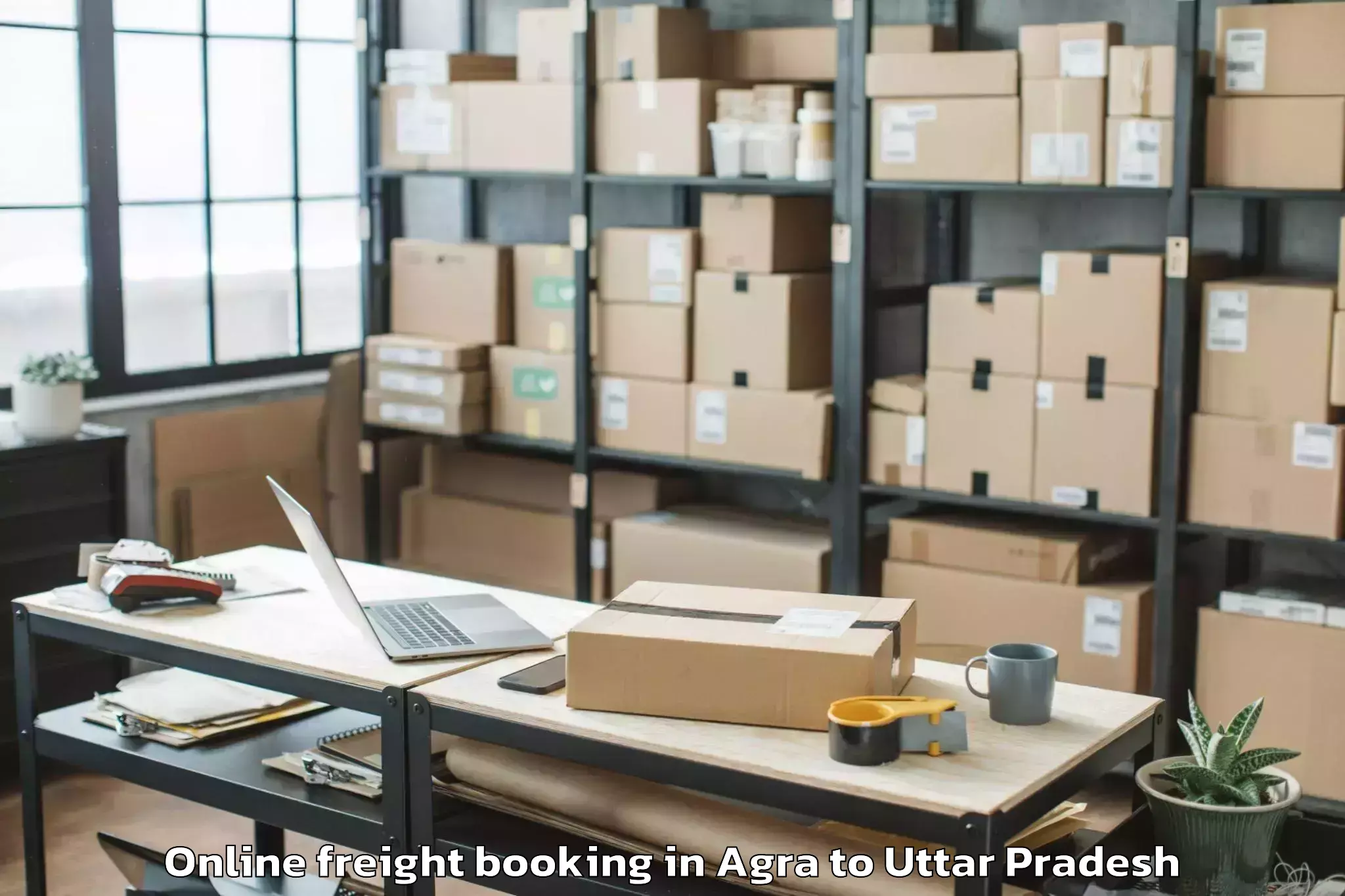 Efficient Agra to Mahavan Online Freight Booking